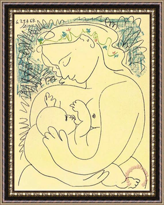 Pablo Picasso Maternity Framed Painting