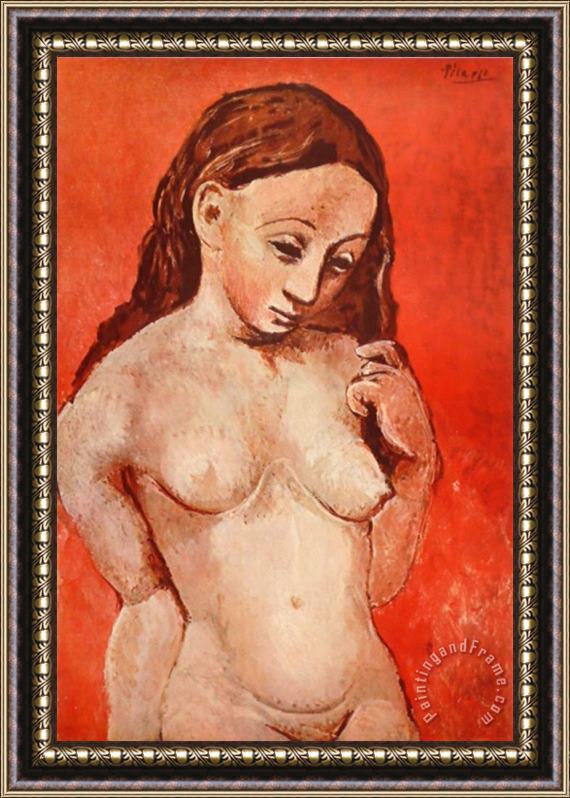 Pablo Picasso Nude on Red Framed Print