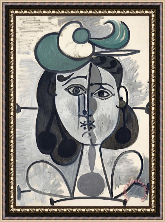Pablo Picasso Portrait De Francoise Gilot Framed Painting