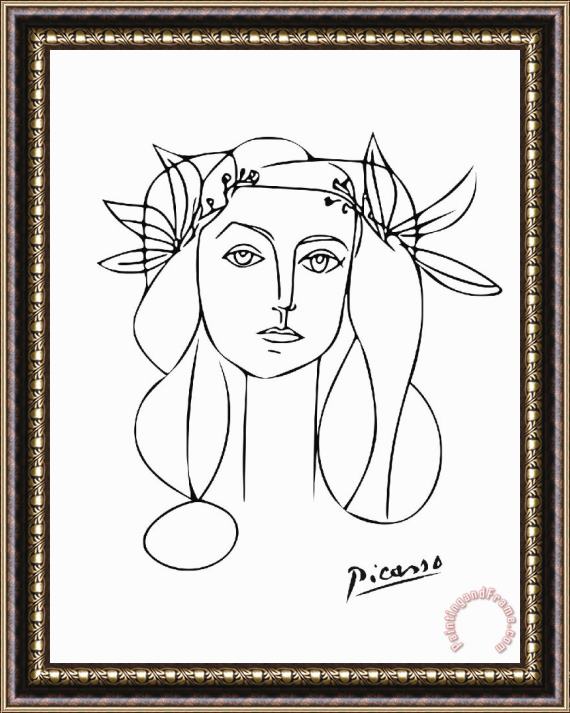 Pablo Picasso Portrait of Francoise Gilot Framed Print