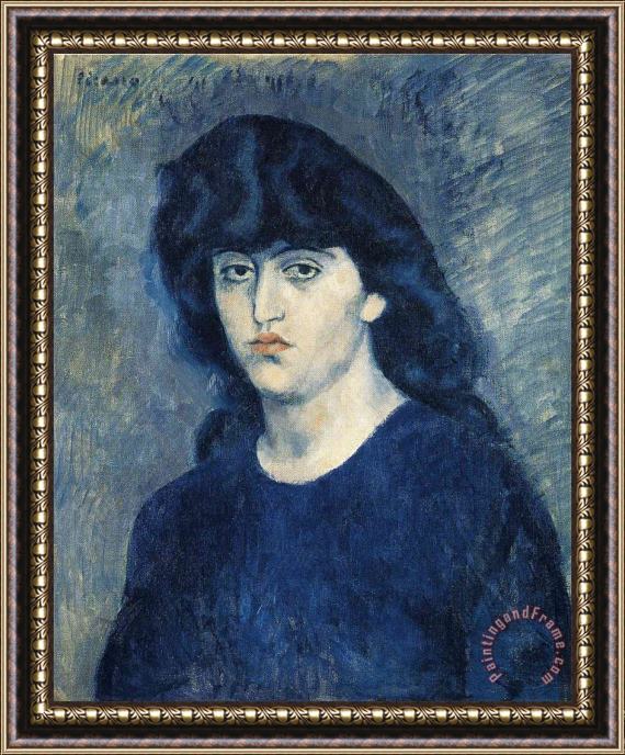 Pablo Picasso Portrait of Suzanne Bloch 1904 Framed Painting