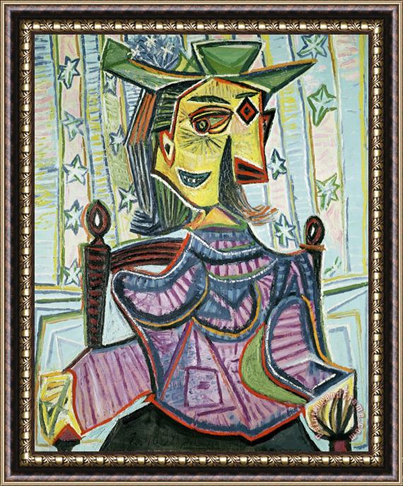 Pablo Picasso Seated Portrait of Dora Maar Framed Painting