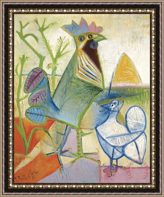 Pablo Picasso The Cock of The Liberation (le Coq De La Liberation) Framed Painting