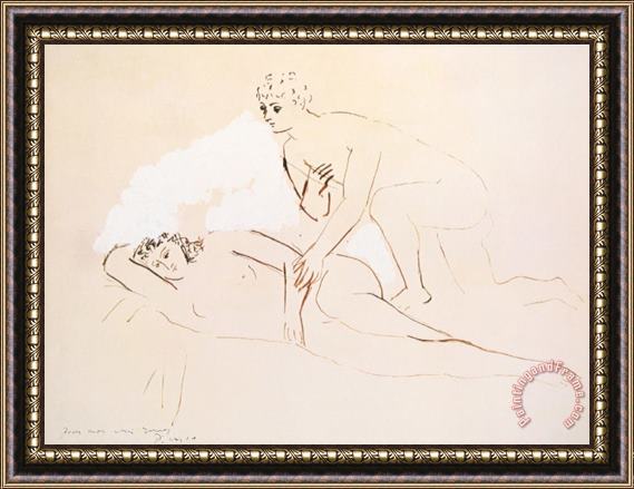 Pablo Picasso The Lovers Les Amoureux Framed Painting