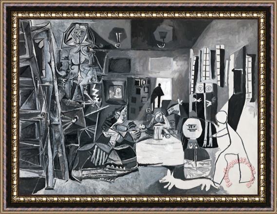 Pablo Picasso The Maids of Honor (las Meninas, After Velazquez) (les Menines, Vue D'ensemble, D'apres Velazquez) Framed Painting
