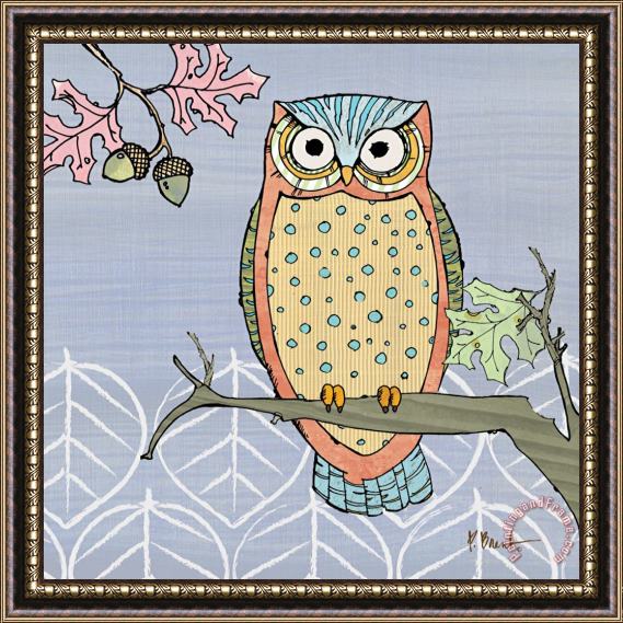 Paul Brent Pastel Owls II Framed Print