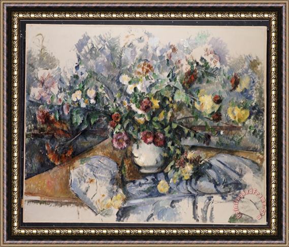Paul Cezanne A Large Bouquet of Flowers C 1892 95 Framed Painting