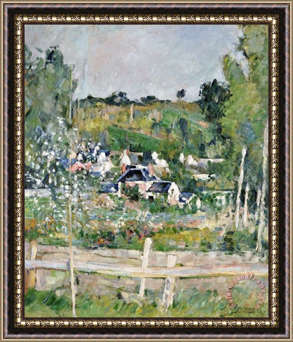 Paul Cezanne A View of Auvers Sur Oise The Fence C 1873 Framed Print