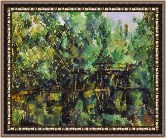 Paul Cezanne Bridge Over a Pond Framed Print