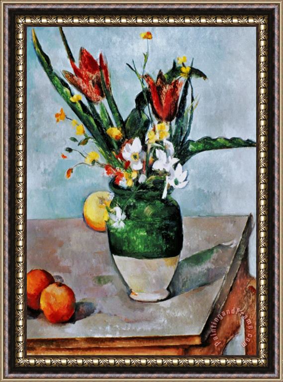 Paul Cezanne Cezanne Tulips 1890 92 Framed Print