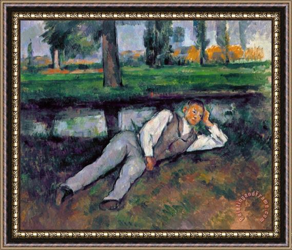 Paul Cezanne Czanne Boy Resting C1885 Framed Painting