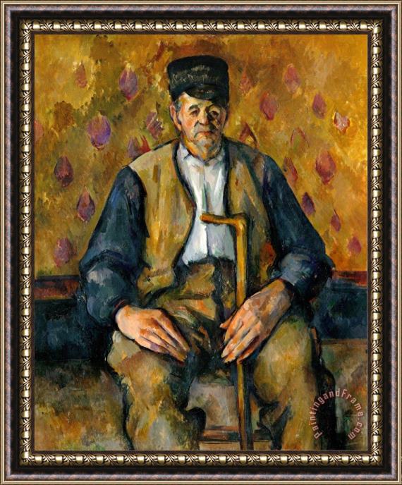 Paul Cezanne Farmer Sitting 1900 1904 Framed Painting