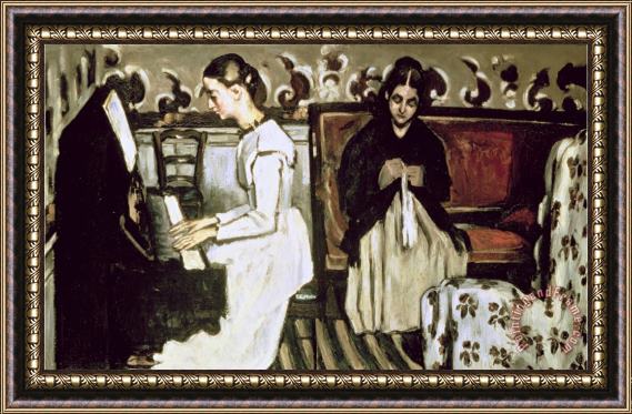 Paul Cezanne Girl at The Piano 1868 69 Framed Print