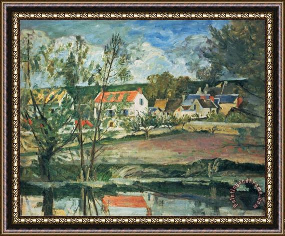 Paul Cezanne In The Valley of The Oise River 1873 1875 Framed Print