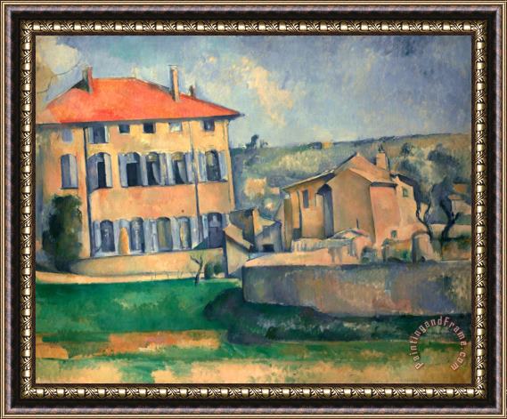 Paul Cezanne Jas De Bouffan Framed Painting