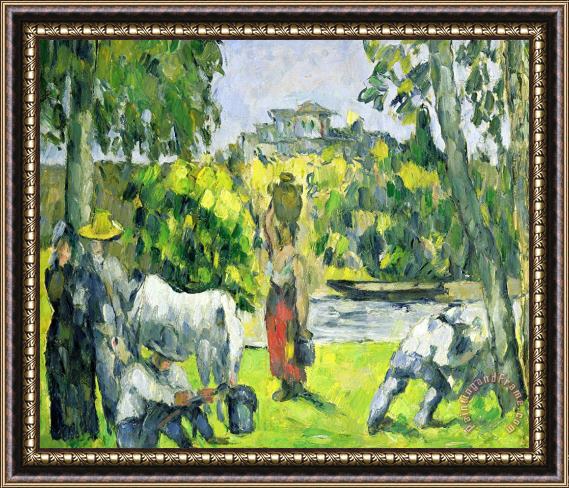 Paul Cezanne Life In The Fields Framed Print