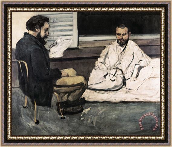Paul Cezanne Paul Alexis Reading a Manuscript to Emile Zola Framed Painting