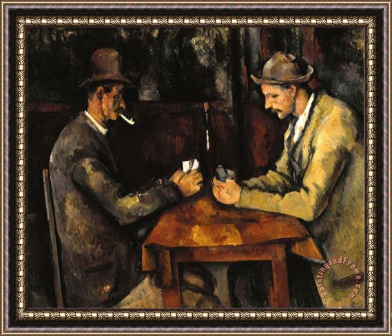 Paul Cezanne The Card Players C 1890 Framed Painting