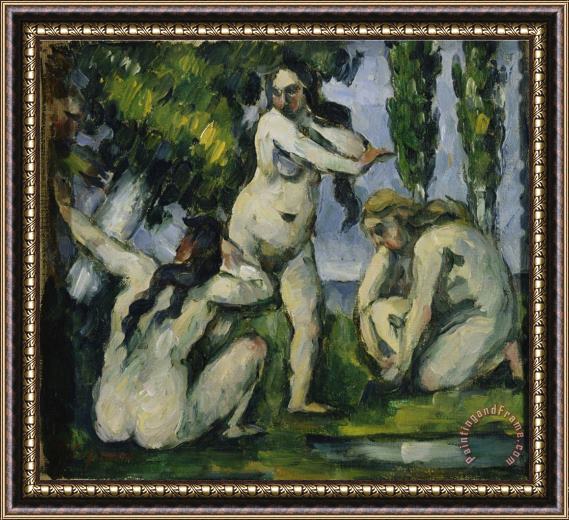 Paul Cezanne Three Bathers Framed Print