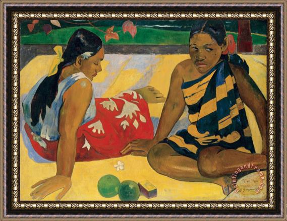 Paul Gauguin Parau Api. What News Framed Print