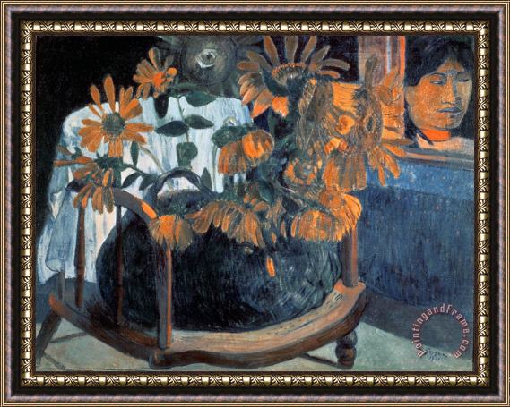 Paul Gauguin Sunflowers Framed Painting