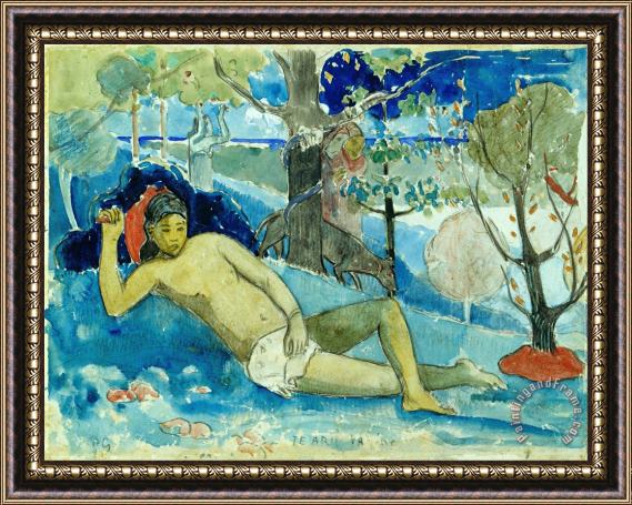 Paul Gauguin Te Arii Vahine (the Queen of Beauty Or The Noble Queen) Framed Painting