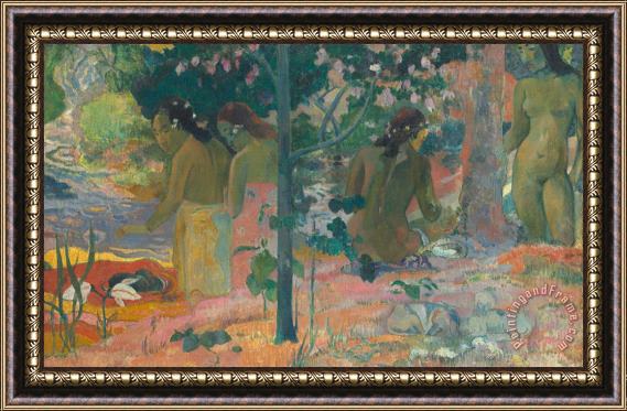 Paul Gauguin The Bathers Framed Painting