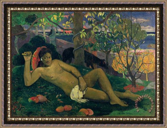 Paul Gauguin The Kings Wife Framed Painting
