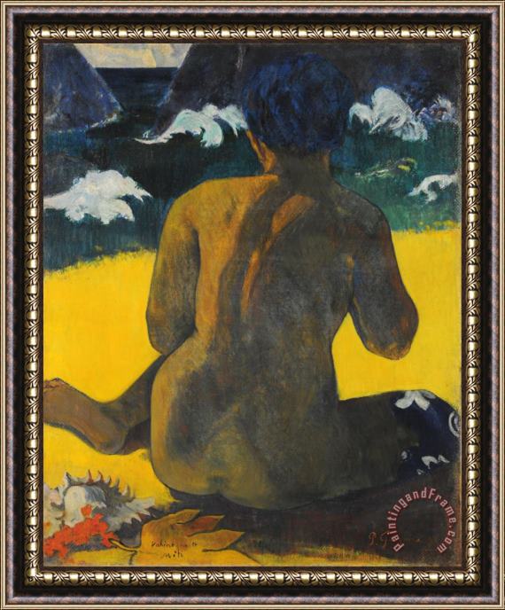 Paul Gauguin Vahine No Te Miti (femme a La Mer) Framed Print