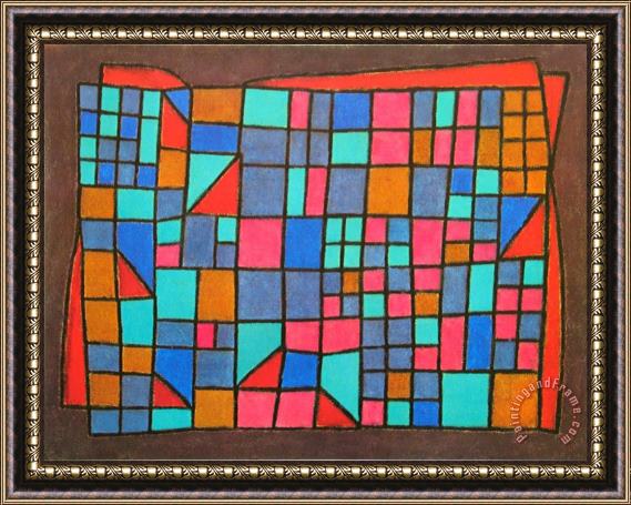 Paul Klee Glass Cladding C 1940 Framed Painting