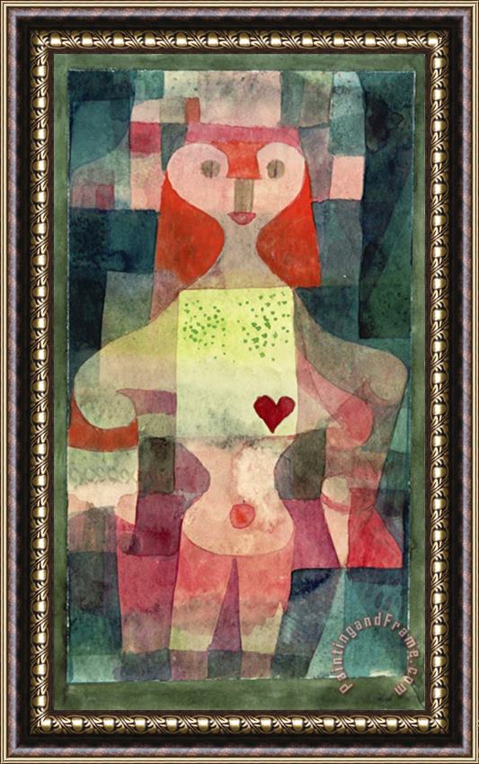 Paul Klee Queen of Hearts Herzdame 1922 Framed Painting