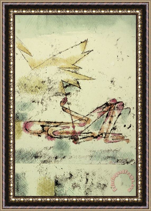 Paul Klee Struck by Lightning Blitzschlag Framed Painting