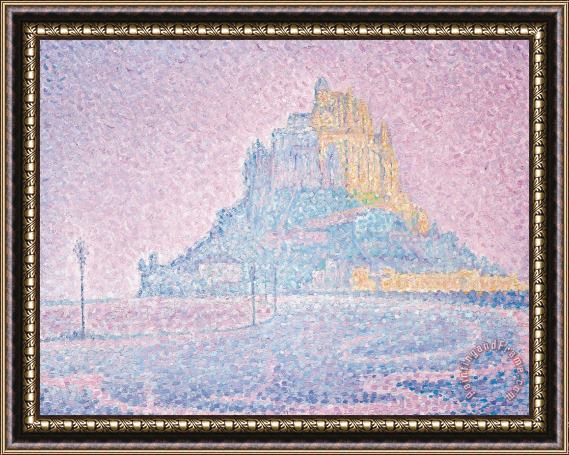 Paul Signac Mount Saint Michel Fog And Sun Framed Print