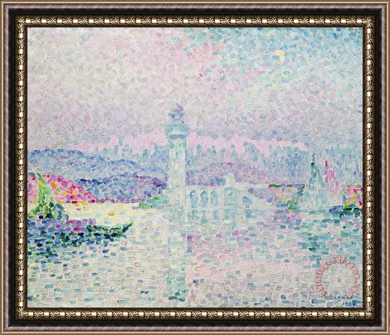 Paul Signac The Lighthouse at Antibes Framed Painting