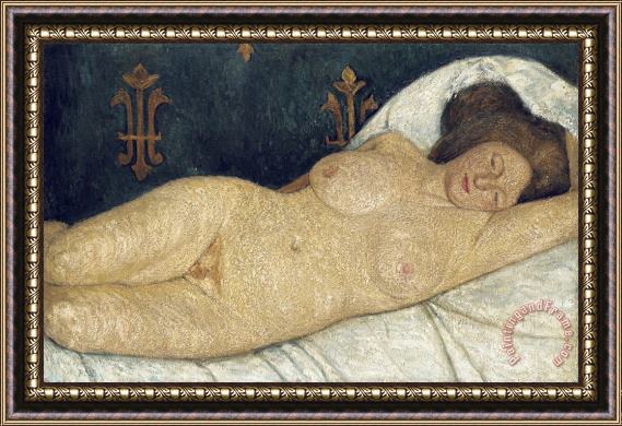 Paula Modersohn-Becker Reclining female nude Framed Painting