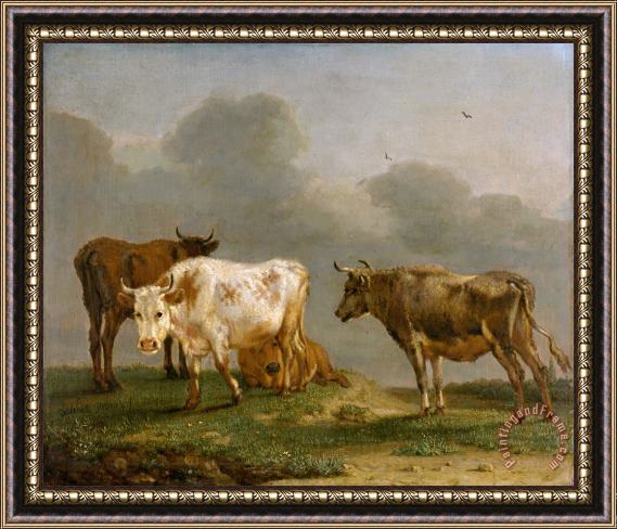 Paulus Potter Four Cows in a Meadow Framed Print
