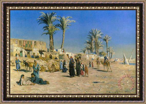 Peder Mork Monsted On The Outskirts of Cairo Framed Print