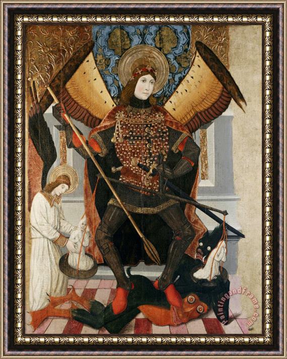 Pedro Garcia de Benabarre Archangel Michael Framed Painting
