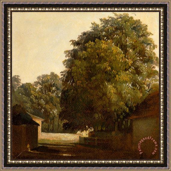 Peter de Wint Landscape with Chestnut Tree Framed Painting