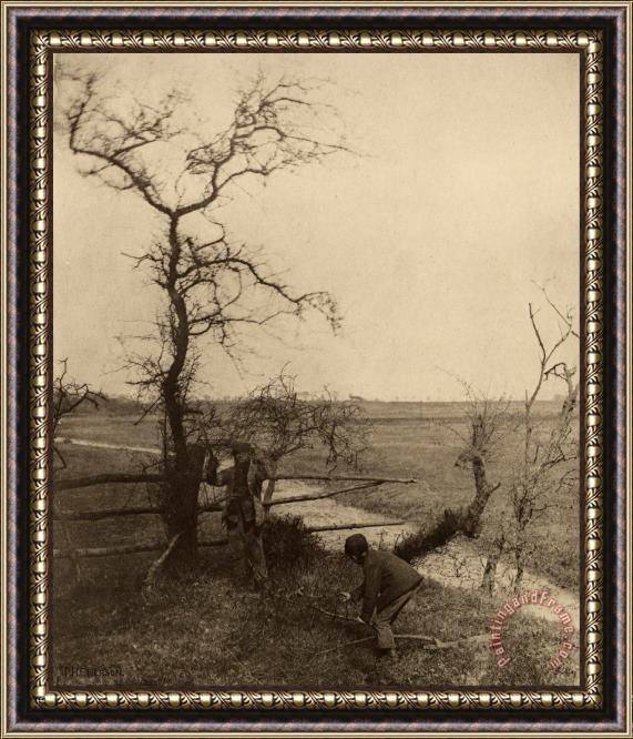 Peter Henry Emerson The Faggot Cutters Framed Painting