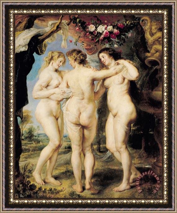 Peter Paul Rubens The Three Graces Framed Painting