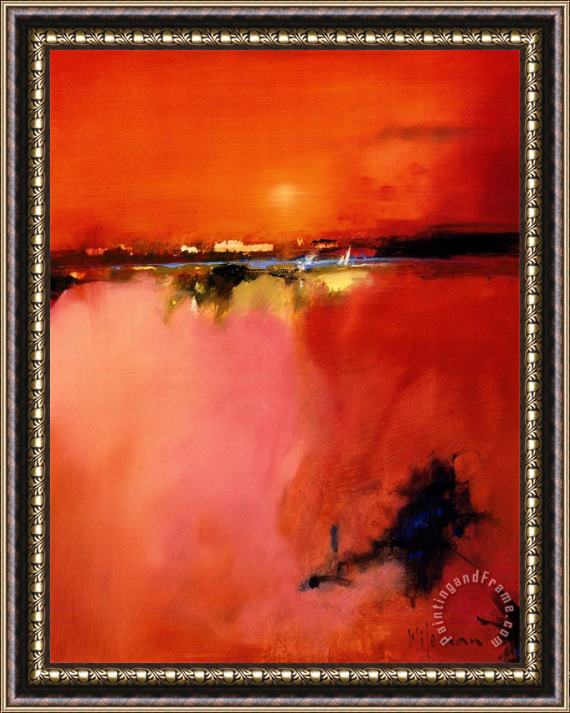 Peter Wileman Peter Wileman Orange Horizon Framed Painting