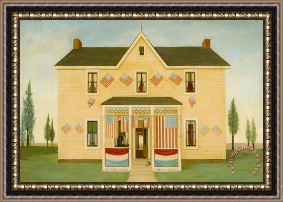 Philip Campbell Curtis Grandfather's House, Fourth of July, 1985 Framed Painting