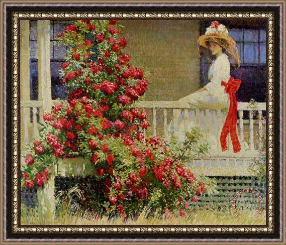Philip Leslie Hale Crimson Rambler Framed Painting