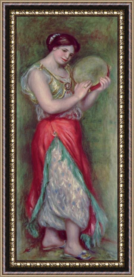 Pierre Auguste Renoir Dancing Girl with Tambourine Framed Painting