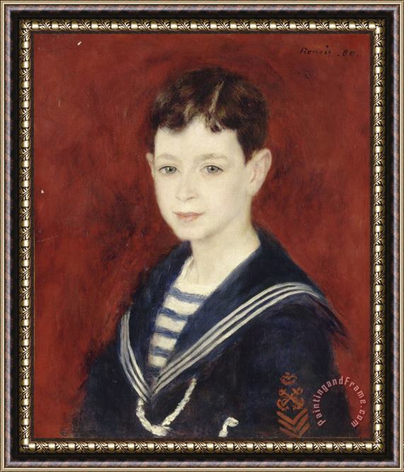 Pierre Auguste Renoir Fernand Halphen As a Boy Framed Painting