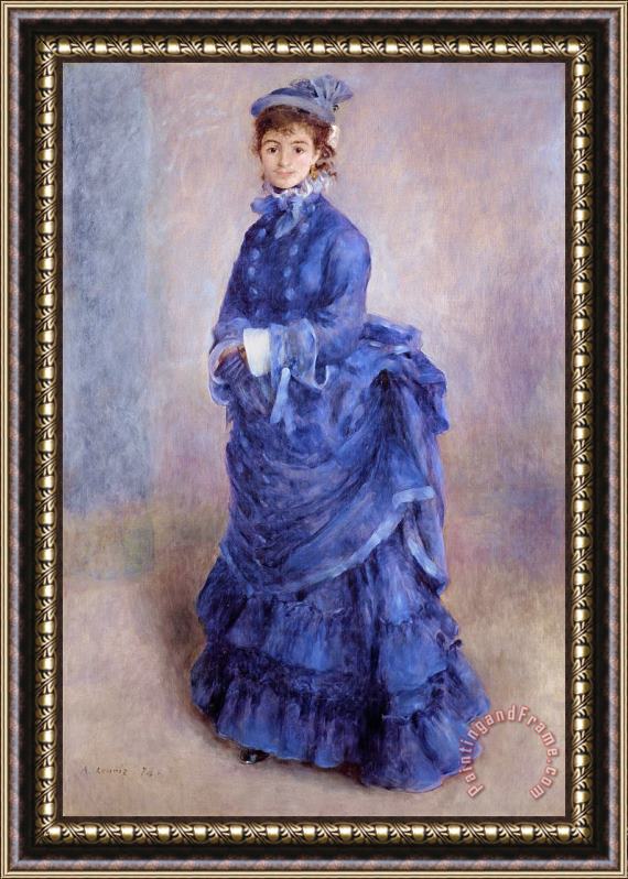 Pierre Auguste Renoir La Parisienne The Blue Lady Framed Print