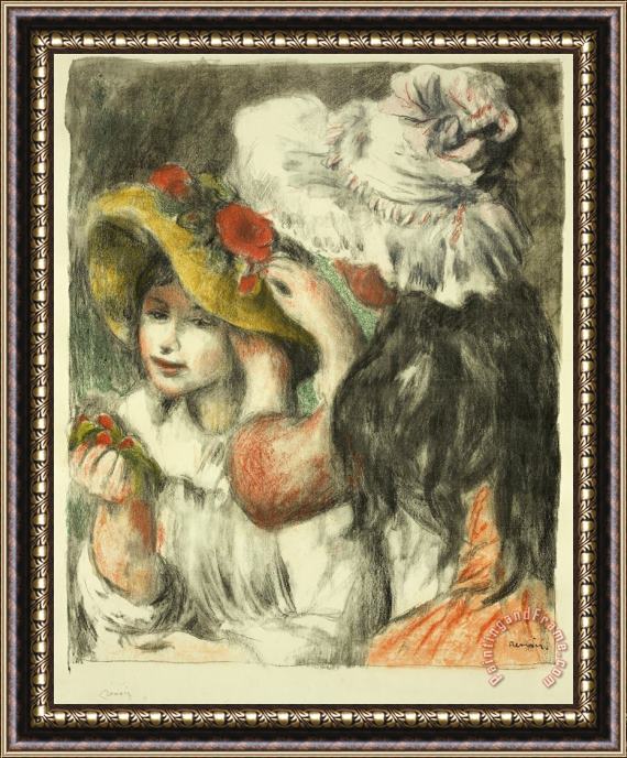 Pierre Auguste Renoir Le Chapeau Epingle Framed Print