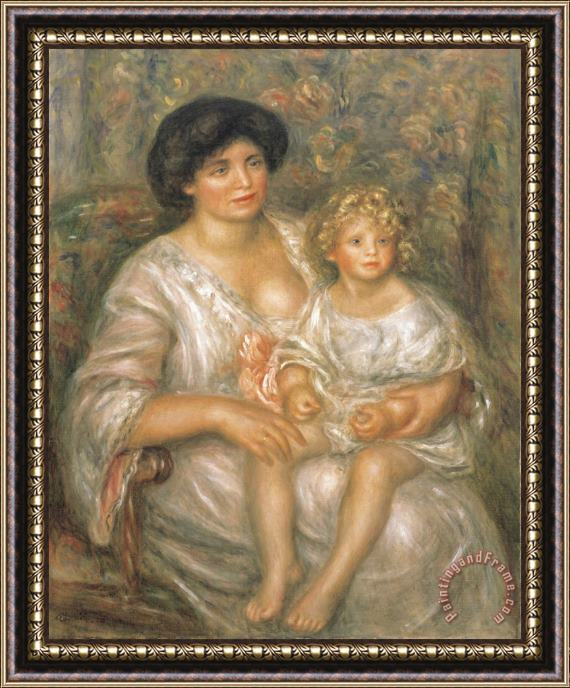 Pierre Auguste Renoir Mother And Child (madame Thurneyssen And Her Daughter) Framed Print