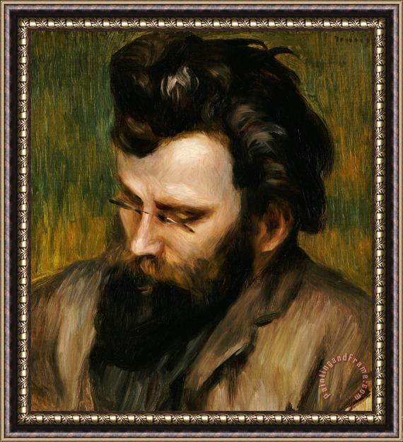 Pierre Auguste Renoir Portrait de Claude Terrasse French composer of operettas Framed Print